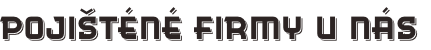 POJIŠTÉNÉ FIRMY U NÁS